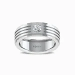 Cavalier-Men’s-Ring-White-Gold-Front-View