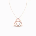 Celtic-Knot-Shaped-Customised-Name-Pendant-Rose-Gold-Front-View