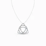Celtic-Knot-Shaped-Customised-Name-Pendant-White-Gold-Front-View