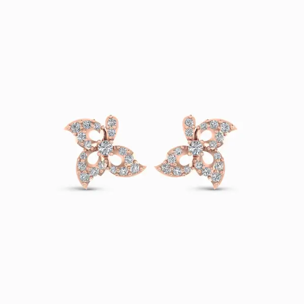 Charming Floral Diamond Earring