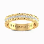 Dainty-Textured-Natural-Diamond-Wedding-Band-Yellow-Gold-Front-View