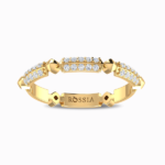 Dewdrop-Duple-Bling-Natural-Diamond-Band-Yellow-Gold-Front-View