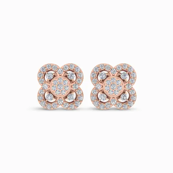 Ehereal Floral Diamond Studs