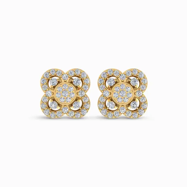 Ehereal Floral Diamond Studs