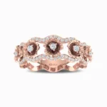 Elegance-Natural-Diamond-Band-Rose-Gold-Front-View