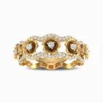 Elegance-Natural-Diamond-Band-Yellow-Gold-Front-View