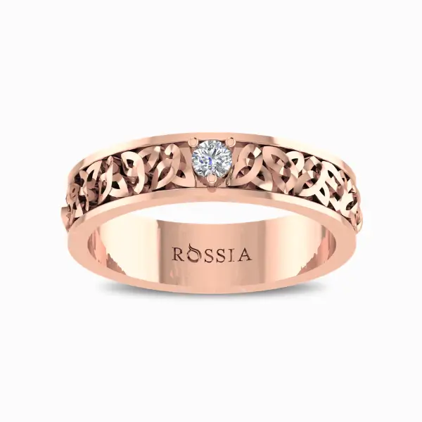 Triquetra Natural Diamond Men's Ring