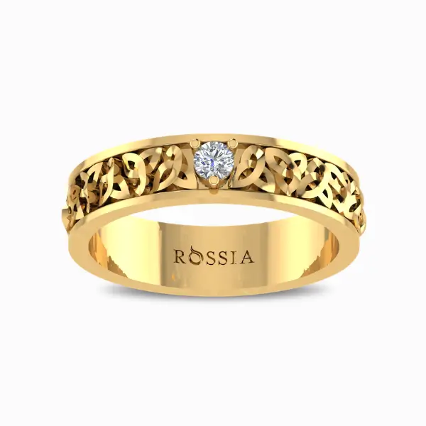 Triquetra Natural Diamond Men's Ring