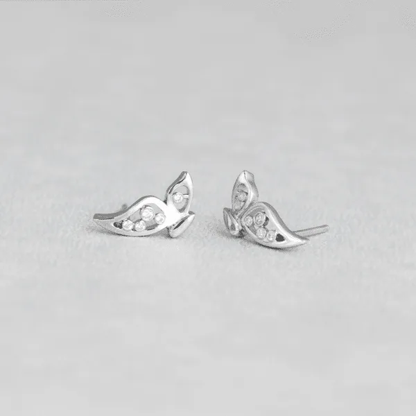 Sparkling Elegance Diamond Butterfly Earrings For Kids