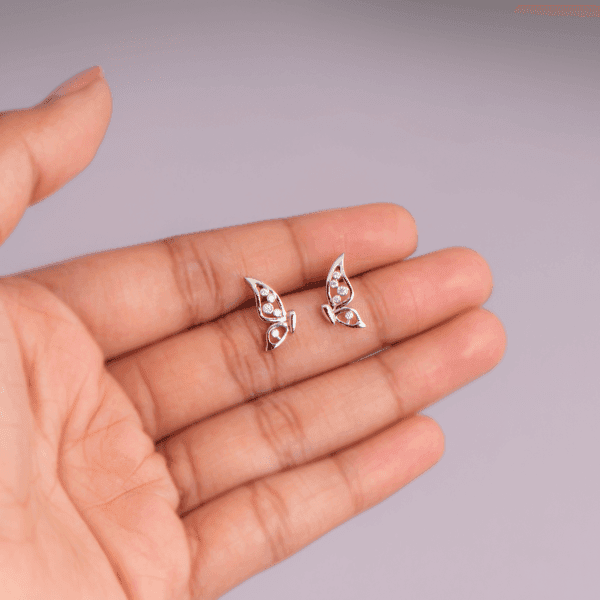 Sparkling Elegance Diamond Butterfly Earrings For Kids
