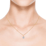 Round Lab grown Diamond Pendant