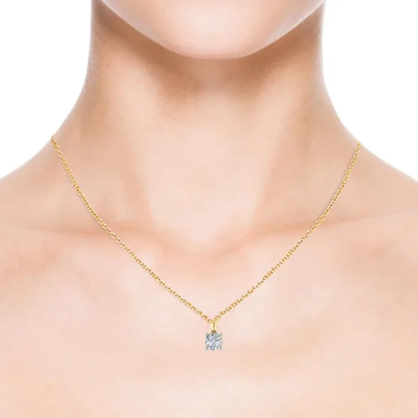Round Lab grown Diamond Pendant Round Lab grown Diamond Pendant