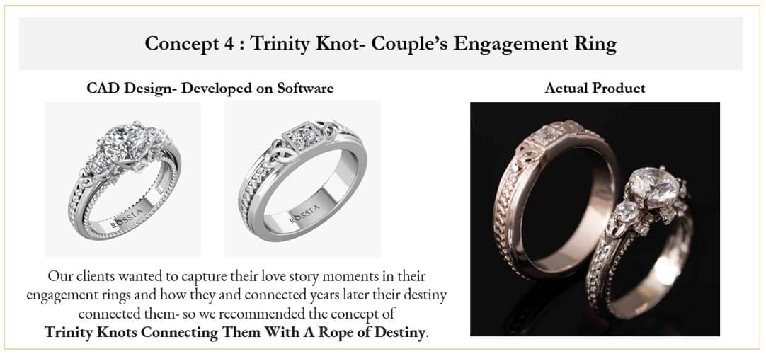custom-made trinity engagement riing