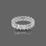 Duple Pear Eternity Band
