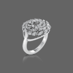 Glimmering Frost Sparkling Diamond Ring