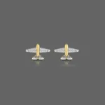 Minimal Airplane Diamond Earrings For Kids