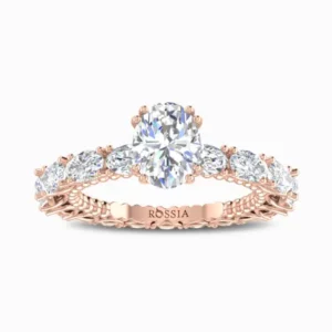 1.35-Carat-Oval-Cut-Natural-Solitaire-Diamond-Engagement-Ring-Rose-Gold-Front-View