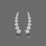 Glam Ear Crawler Stud Earrings