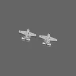 Minimal Airplane Diamond Earrings For Kids