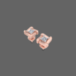 Princess Cut Diamond Stud Men’s Earrings