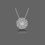 Lacy Petal Dance Diamond Pendant