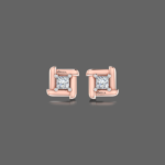 Princess Cut Diamond Stud Men’s Earrings