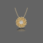 Lacy Petal Dance Diamond Pendant