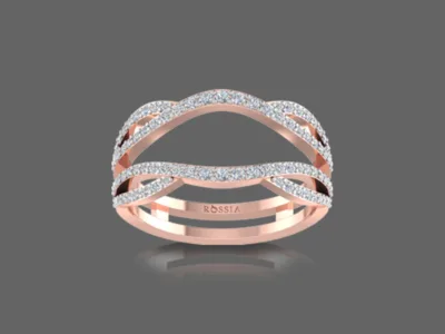 Diamond Twist Guard Wrap Ring