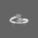Elegant Double Pear Solitaire Diamond Ring