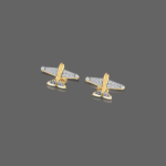 Minimal Airplane Diamond Earrings For Kids