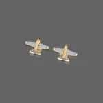 Minimal Airplane Diamond Earrings For Kids
