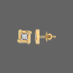 Princess Cut Diamond Stud Men’s Earrings