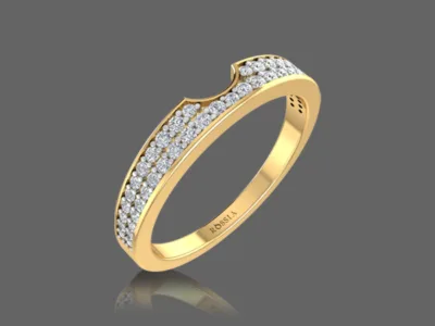 Eternity Gap 0.27 Ct Round Diamonds Wedding Band