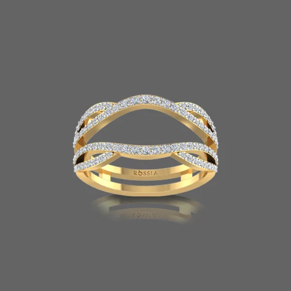 Diamond Twist Guard Wrap Ring