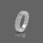 Duple Pear Eternity Band