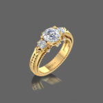 Trinity 3 Stone Solitaire Engagement Ring