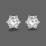 Classic Solitaire Stud Earrings