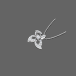 Charming Floral Diamond Pendant