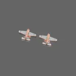 Minimal Airplane Diamond Earrings For Kids