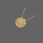 Lacy Petal Dance Diamond Pendant