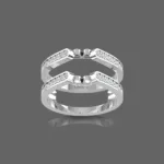 Double Shared Prong Curved Ring Guard