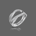 Diamond Twist Guard Wrap Ring