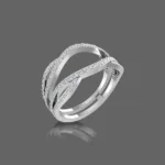 Diamond Twist Guard Wrap Ring