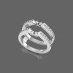 Double Shared Prong Curved Ring Guard
