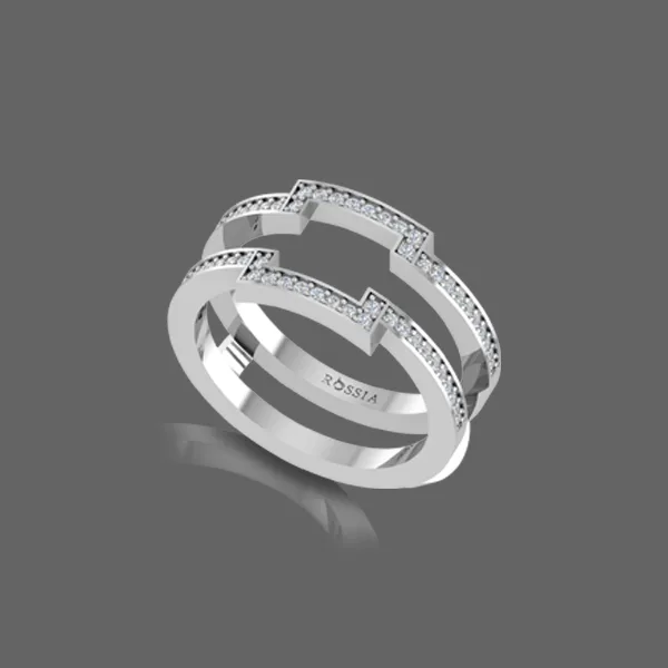 Two-Band Diamond Wrap Ring