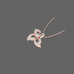 Charming Floral Diamond Pendant