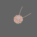 Lacy Petal Dance Diamond Pendant