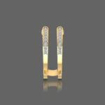 Double Shared Lab Grown Prong Curved Ring Guard - Image 7