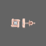 Princess Cut Diamond Stud Men’s Earrings