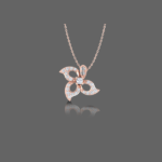 Charming Floral Diamond Pendant